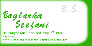 boglarka stefani business card